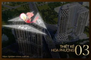 Thiết kế hoa phượng 3 cánh tại Golden Crown Hai Phong